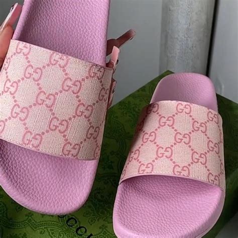 pink gucci slides dupe